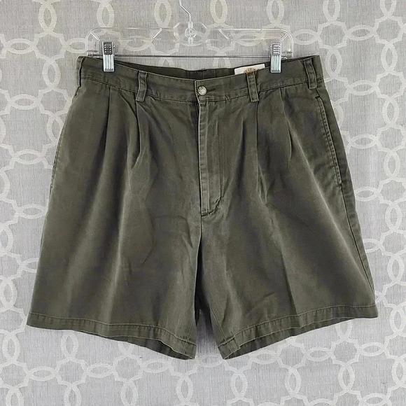 Vintage Field Gear 100% Cotton Navy Blue Men's Pleated Shorts 34 - Picture 1 of 6